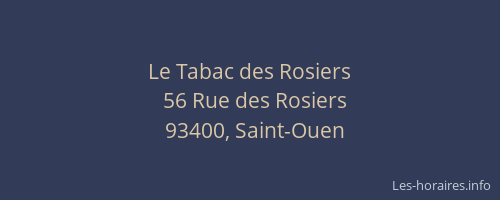 Le Tabac des Rosiers