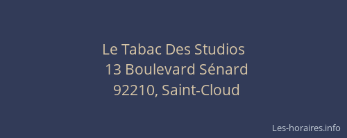 Le Tabac Des Studios
