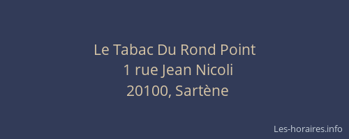 Le Tabac Du Rond Point