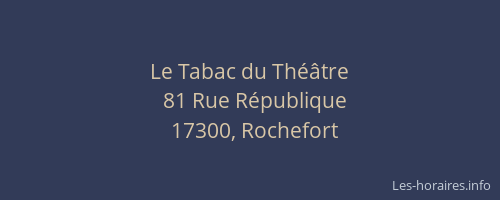 Le Tabac du Th&eacute;&acirc;tre