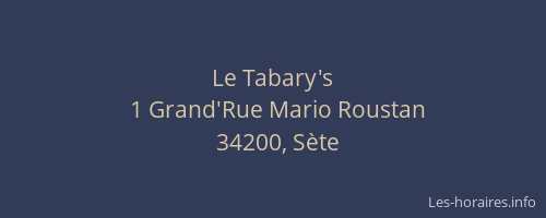 Le Tabary's