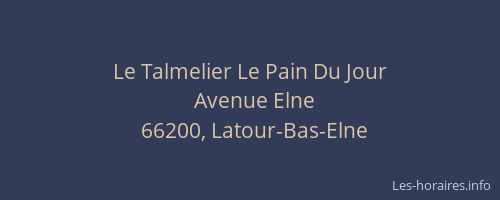 Le Talmelier Le Pain Du Jour