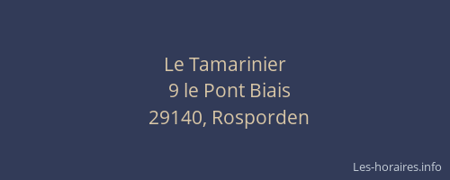 Le Tamarinier