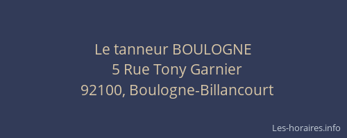 Le tanneur BOULOGNE