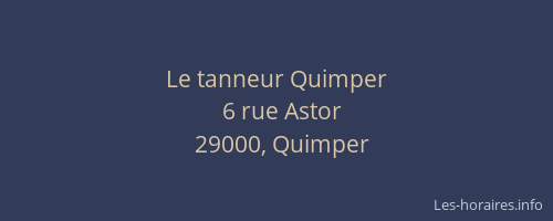 Le tanneur Quimper