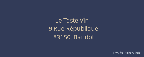 Le Taste Vin