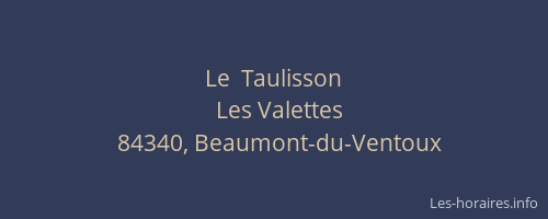 Le  Taulisson