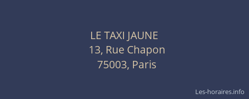LE TAXI JAUNE