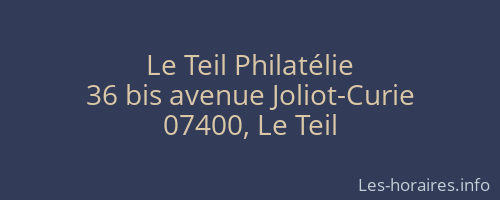 Le Teil Philatélie