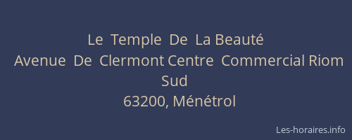 Le  Temple  De  La Beauté