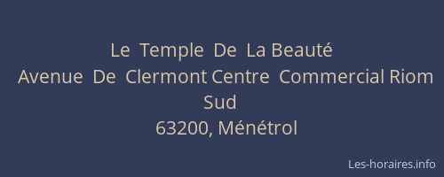Le  Temple  De  La Beaut&eacute;