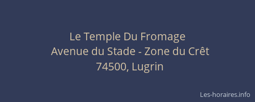 Le Temple Du Fromage