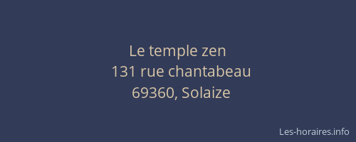 Le temple zen