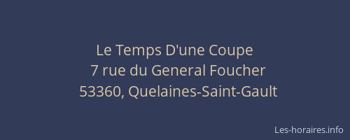 Le Temps D'une Coupe