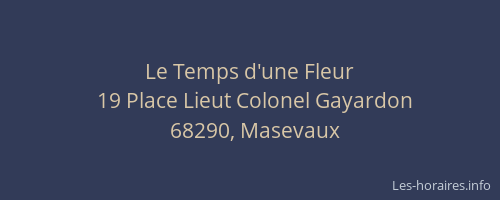 Le Temps d'une Fleur