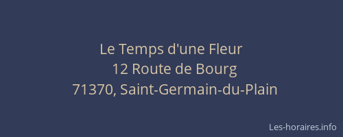 Le Temps d'une Fleur