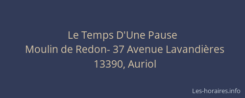 Le Temps D'Une Pause