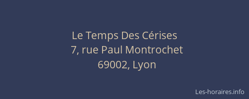 Le Temps Des Cérises