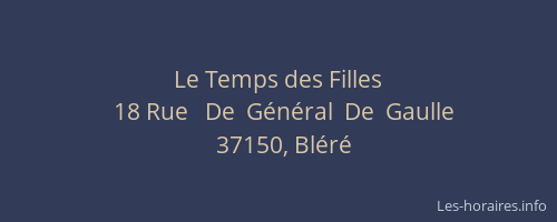Le Temps des Filles
