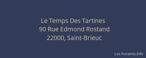 Le Temps Des Tartines