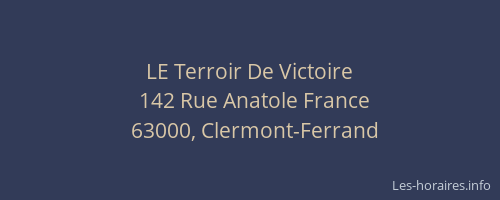 LE Terroir De Victoire