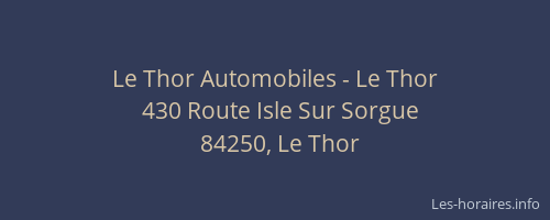 Le Thor Automobiles - Le Thor
