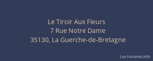 Le Tiroir Aux Fleurs