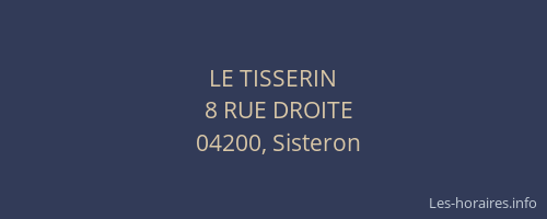 LE TISSERIN
