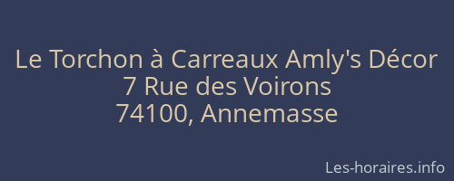 Le Torchon à Carreaux Amly's Décor