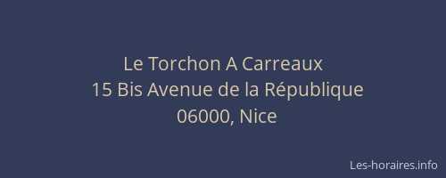 Le Torchon A Carreaux