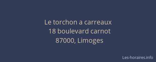 Le torchon a carreaux