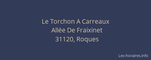 Le Torchon A Carreaux
