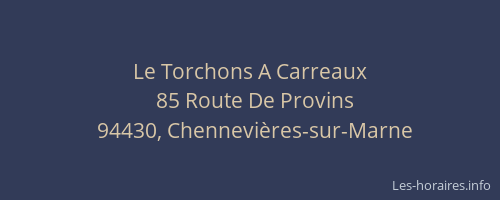 Le Torchons A Carreaux