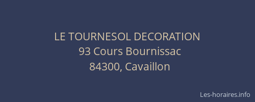 LE TOURNESOL DECORATION