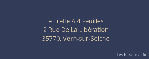 Le Trèfle A 4 Feuilles