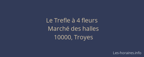 Le Trefle à 4 fleurs