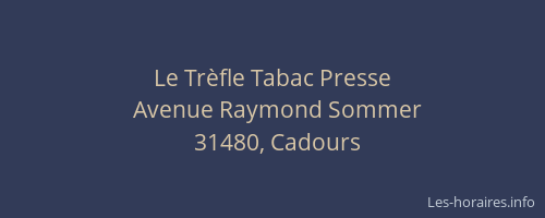 Le Trèfle Tabac Presse