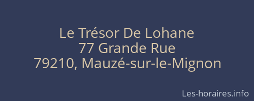 Le Trésor De Lohane