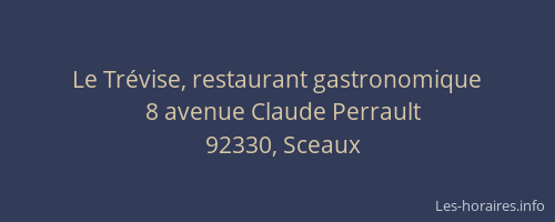 Le Trévise, restaurant gastronomique