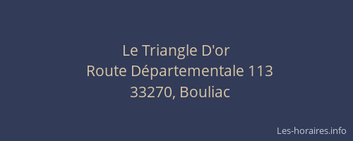 Le Triangle D'or
