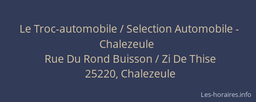 Le Troc-automobile / Selection Automobile - Chalezeule