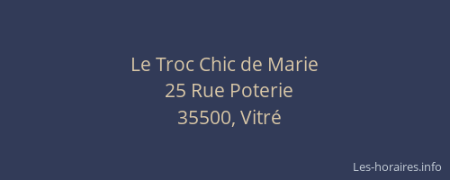 Le Troc Chic de Marie