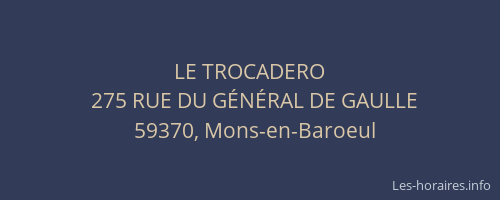 LE TROCADERO