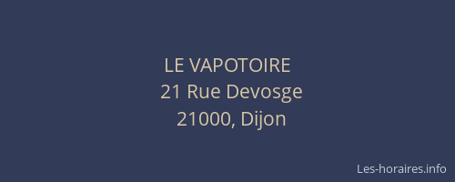 LE VAPOTOIRE