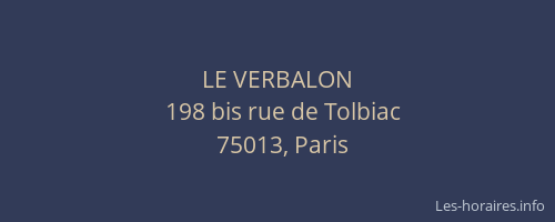 LE VERBALON