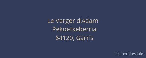 Le Verger d'Adam