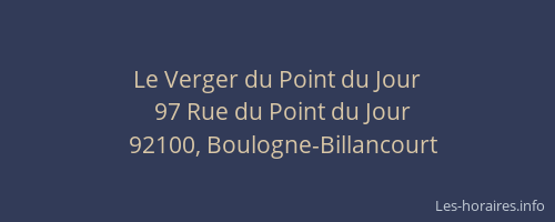 Le Verger du Point du Jour