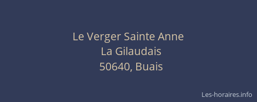 Le Verger Sainte Anne