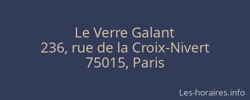 Le Verre Galant
