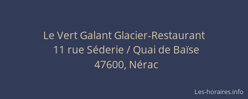 Le Vert Galant Glacier-Restaurant